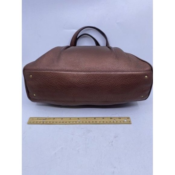 Cole Haan Zipper Snap Rose Leather Shoulder Bag - Picture 4 of 10